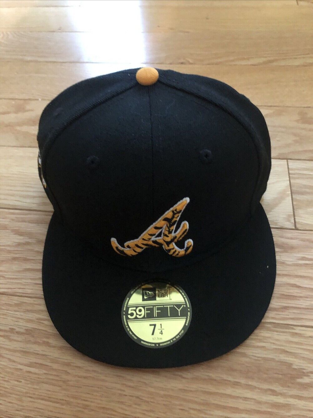Atlanta Braves New Era Tiger Fill 59fifty fitted MLB Hat Black 1995 World Series